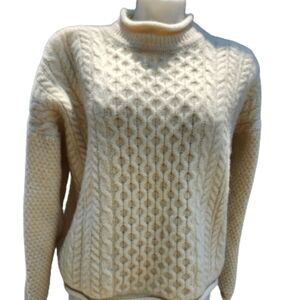 Blarney rolled neck cable‎ sweater L- XL